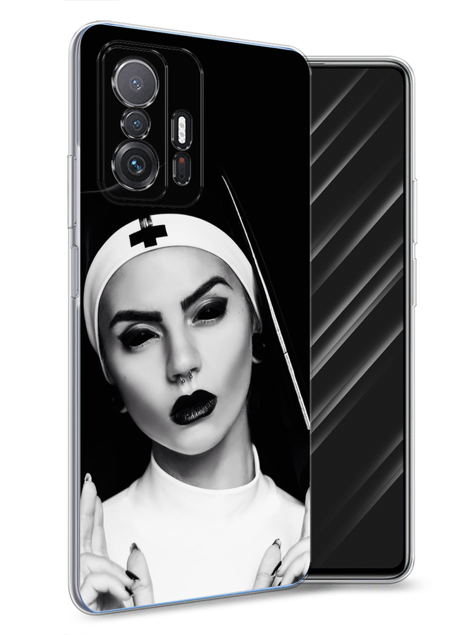 

Чехол Awog на Xiaomi Mi 11T "Черная монашка", Разноцветный, 311250-9
