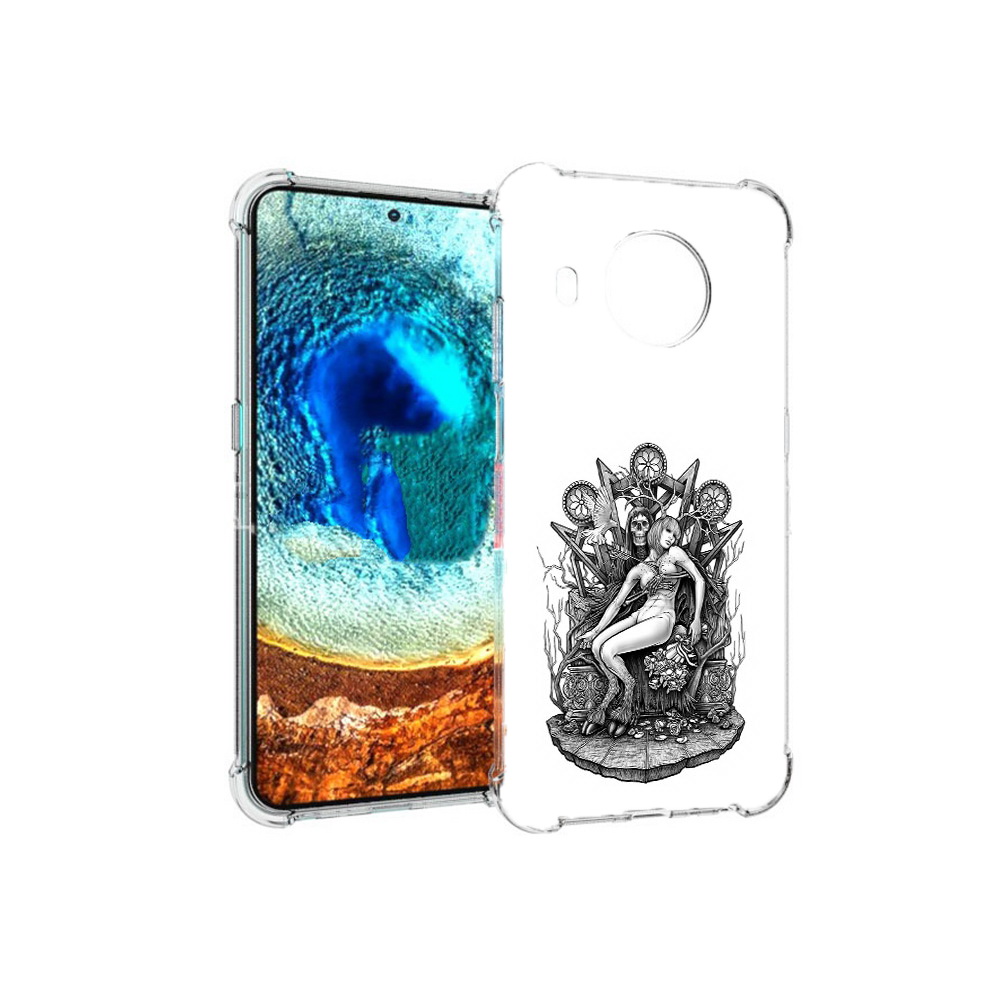 

Чехол MyPads Tocco для Nokia X20 девушка на троне (PT159436.101.309), Прозрачный, Tocco