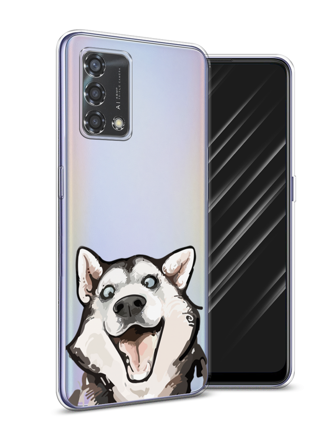 

Чехол Awog на Oppo Reno 6 Lite "Радостный хаски", Разноцветный, 259550-1