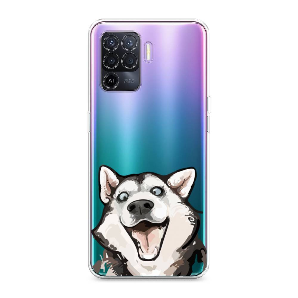

Чехол Awog на Oppo Reno 5 Lite "Радостный хаски", Разноцветный, 255150-1