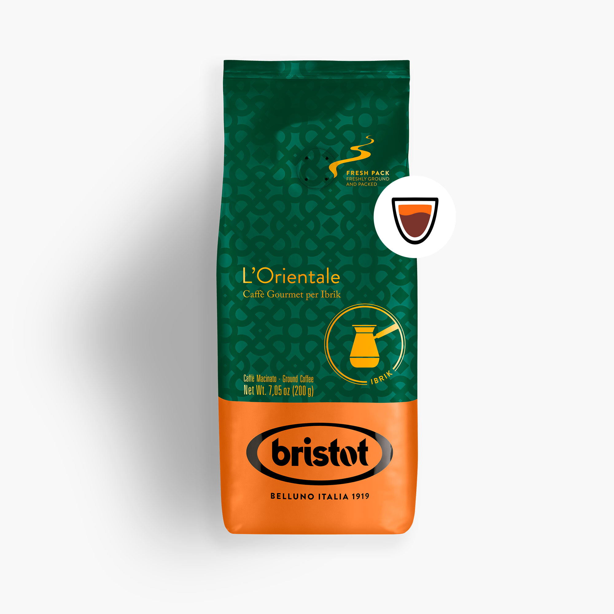 

Кофе молотый Bristot L’ORIENTALE 200 гр, L’ORIENTALE
