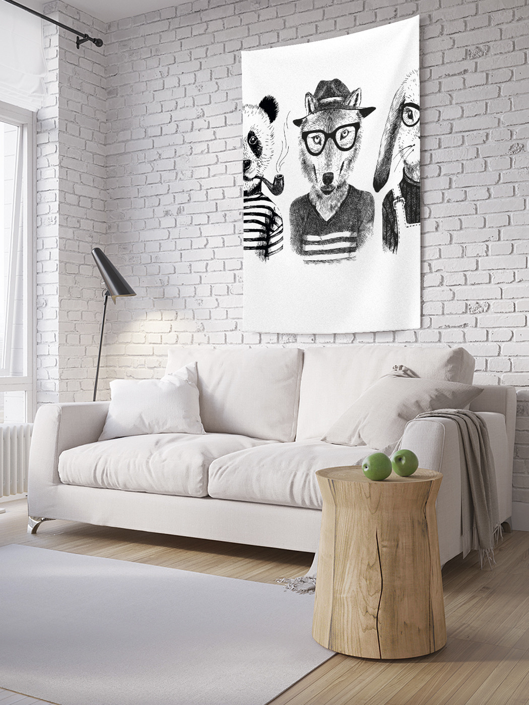 

Вертикальное фотопанно на стену JoyArty Трио животных 150x200 см, Трио животных