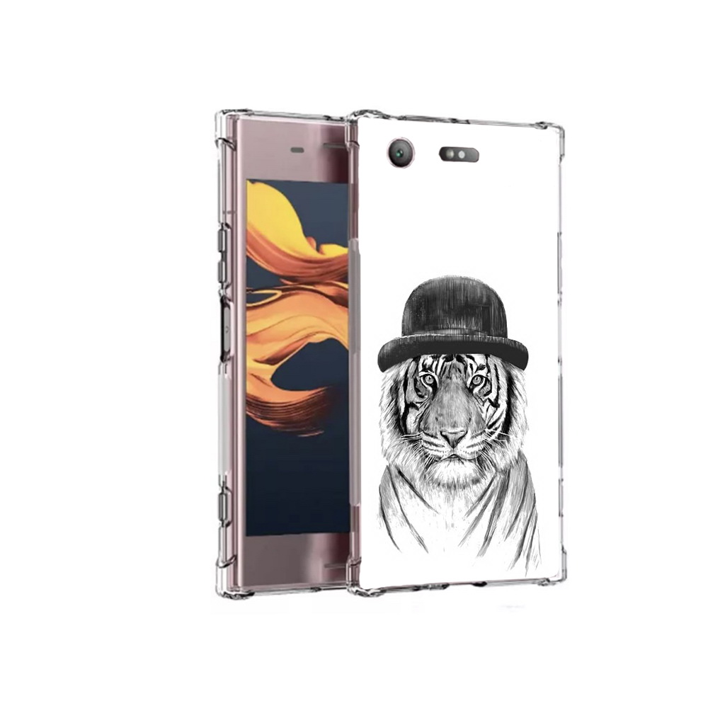 

Чехол MyPads Tocco для Sony Xperia XZ1 Compact тигр британец (PT91855.237.641), Прозрачный, Tocco
