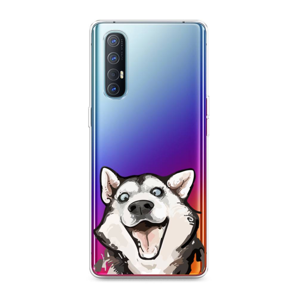 

Чехол Awog на Oppo Reno 3 Pro "Радостный хаски", Разноцветный, 252550-1