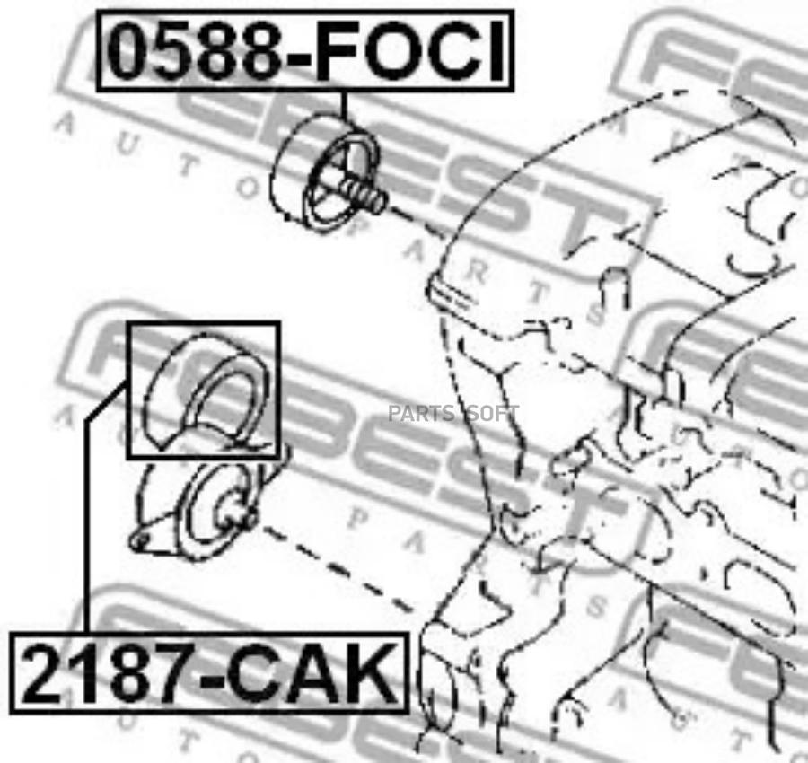 

Ролик натяжной febest 2187-cak