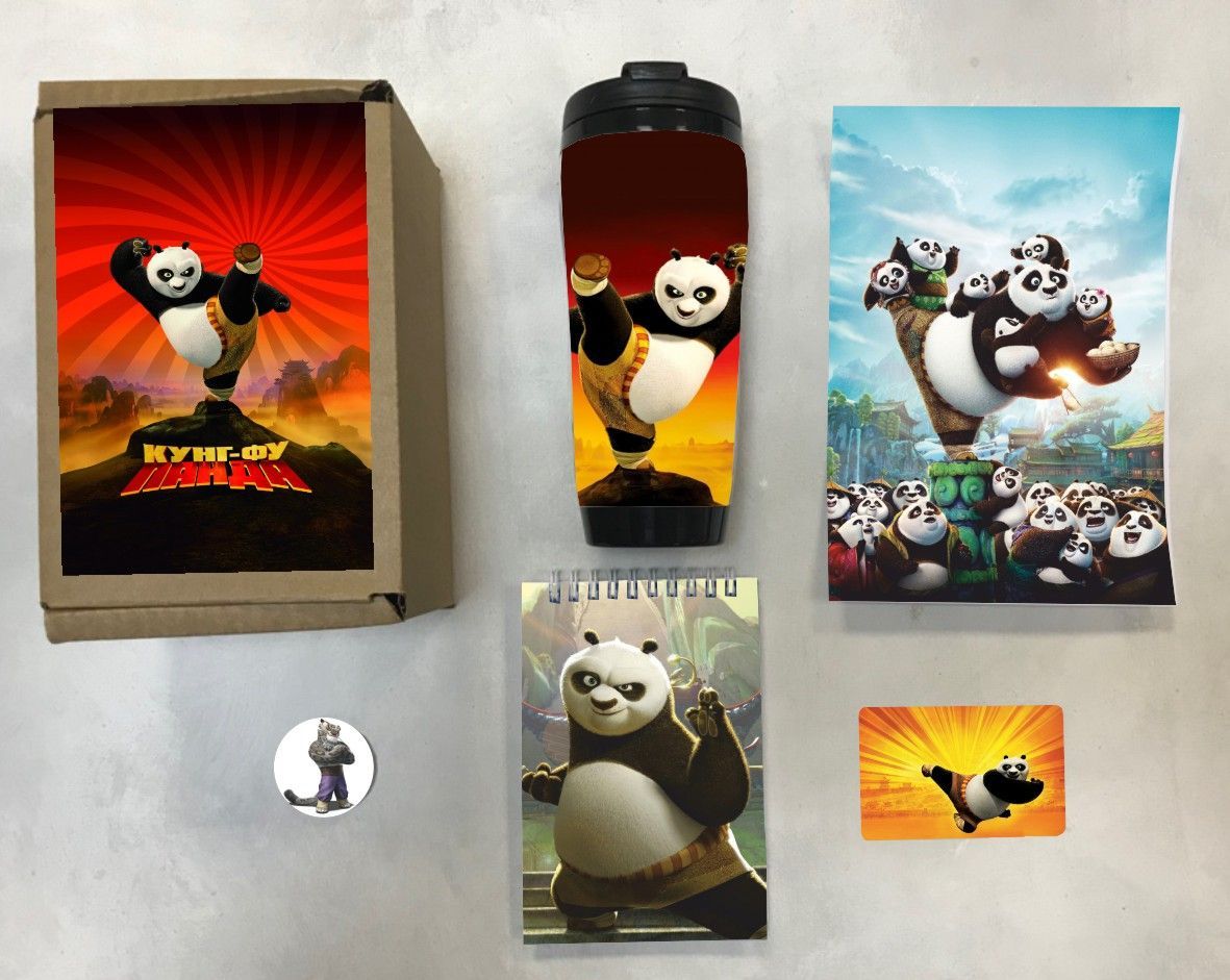 

Бокс с подарком Кунгфу панда Kung Fu Panda 3 5 предметов, Бежевый, Кунгфу панда Kung Fu Panda 3