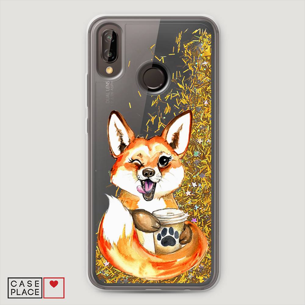 

Чехол Awog "Подмигивающая лиса с кофе" для Huawei Nova 3E, 65690-1