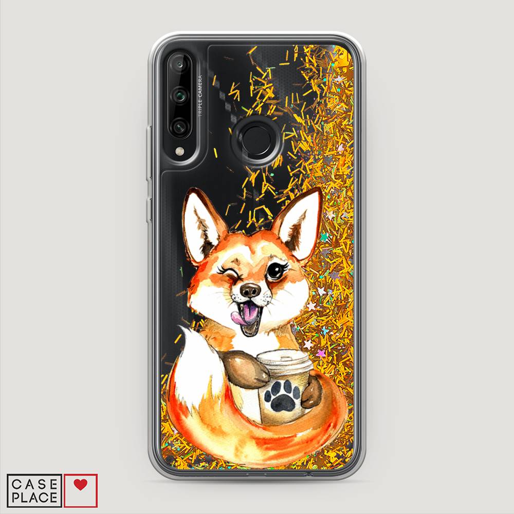

Чехол Awog "Подмигивающая лиса с кофе" для Honor 9C, 612590-1