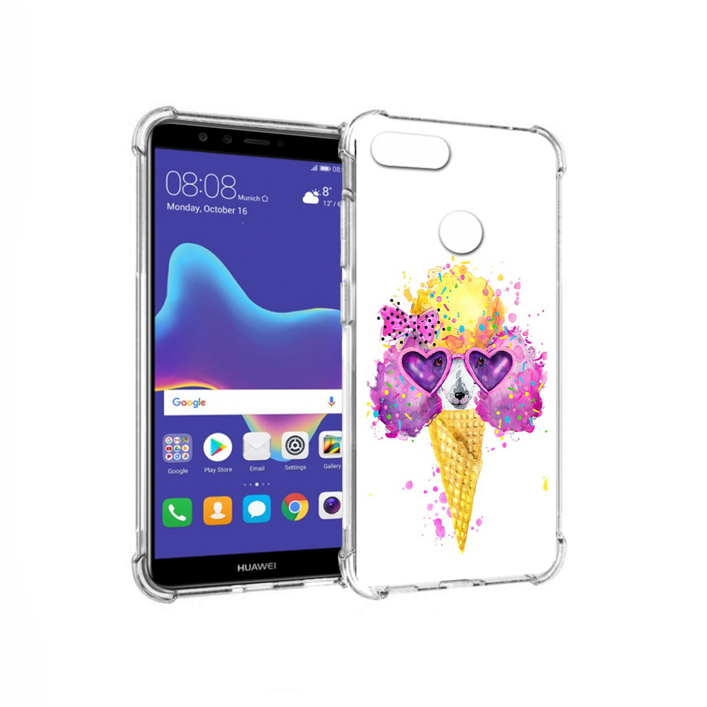 

Чехол MyPads Tocco для Huawei Enjoy 8 Plus Рожок (PT108787.33.146), Прозрачный, Tocco