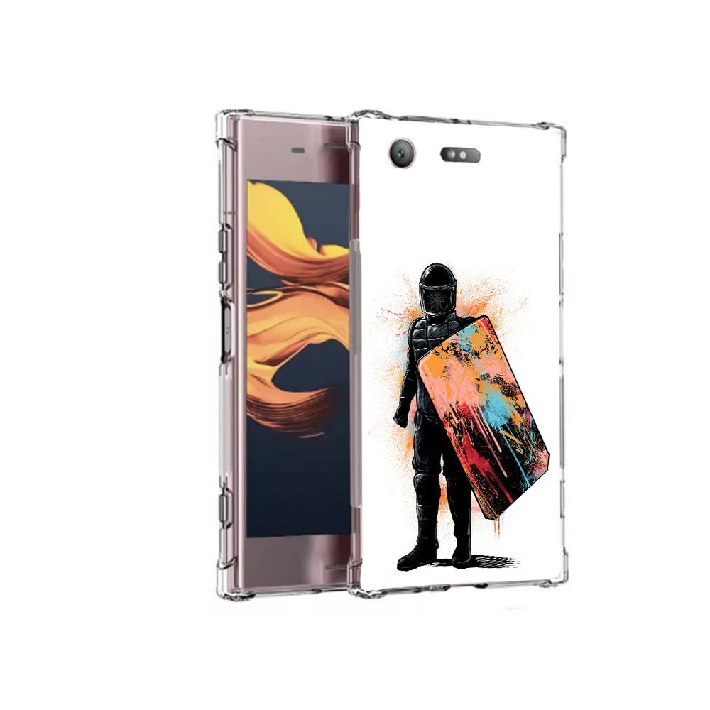 

Чехол MyPads Tocco для Sony Xperia XZ1 Compact солдат с красочным щитом (PT91855.237.614), Прозрачный, Tocco