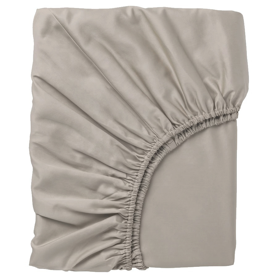 Простыня на резинке VIGRANA НАТЕСМИО 160x200, темно-бежевый, сатин