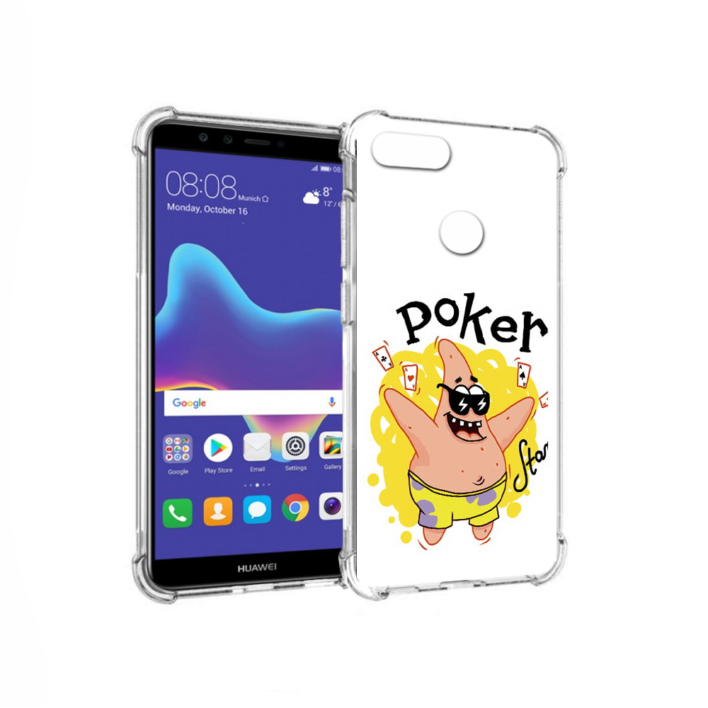 

Чехол MyPads Tocco для Huawei Enjoy 8 Plus Патрик (PT108787.33.133), Прозрачный, Tocco