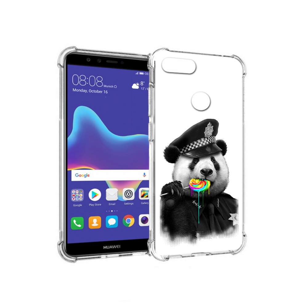 

Чехол MyPads Tocco для Huawei Enjoy 8 Plus Панда полиция (PT108787.33.130), Прозрачный, Tocco
