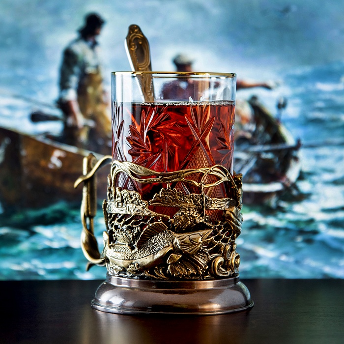 

Чайный набор Рыбалка (в футляре)