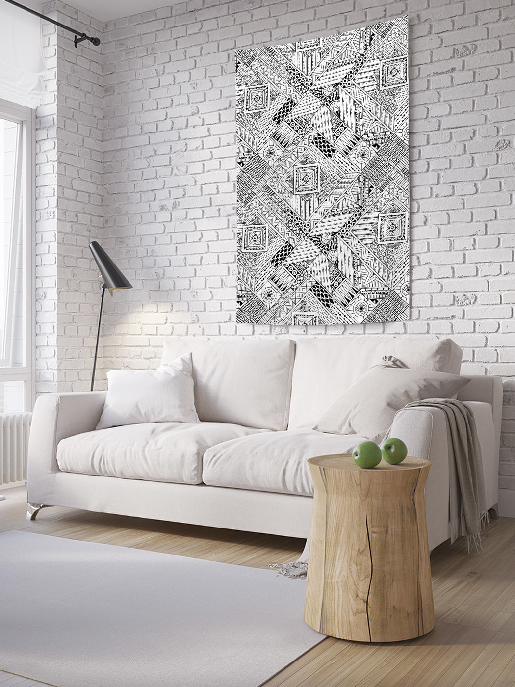 

Вертикальное фотопанно на стену JoyArty Геометрия дудл 150x200 см, Геометрия дудл