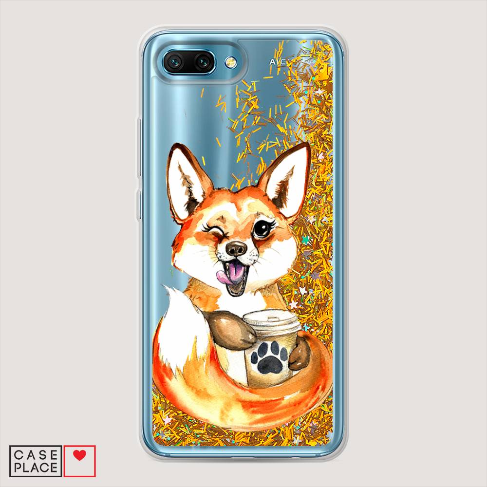 

Чехол Awog "Подмигивающая лиса с кофе" для Honor 10, 65390-1