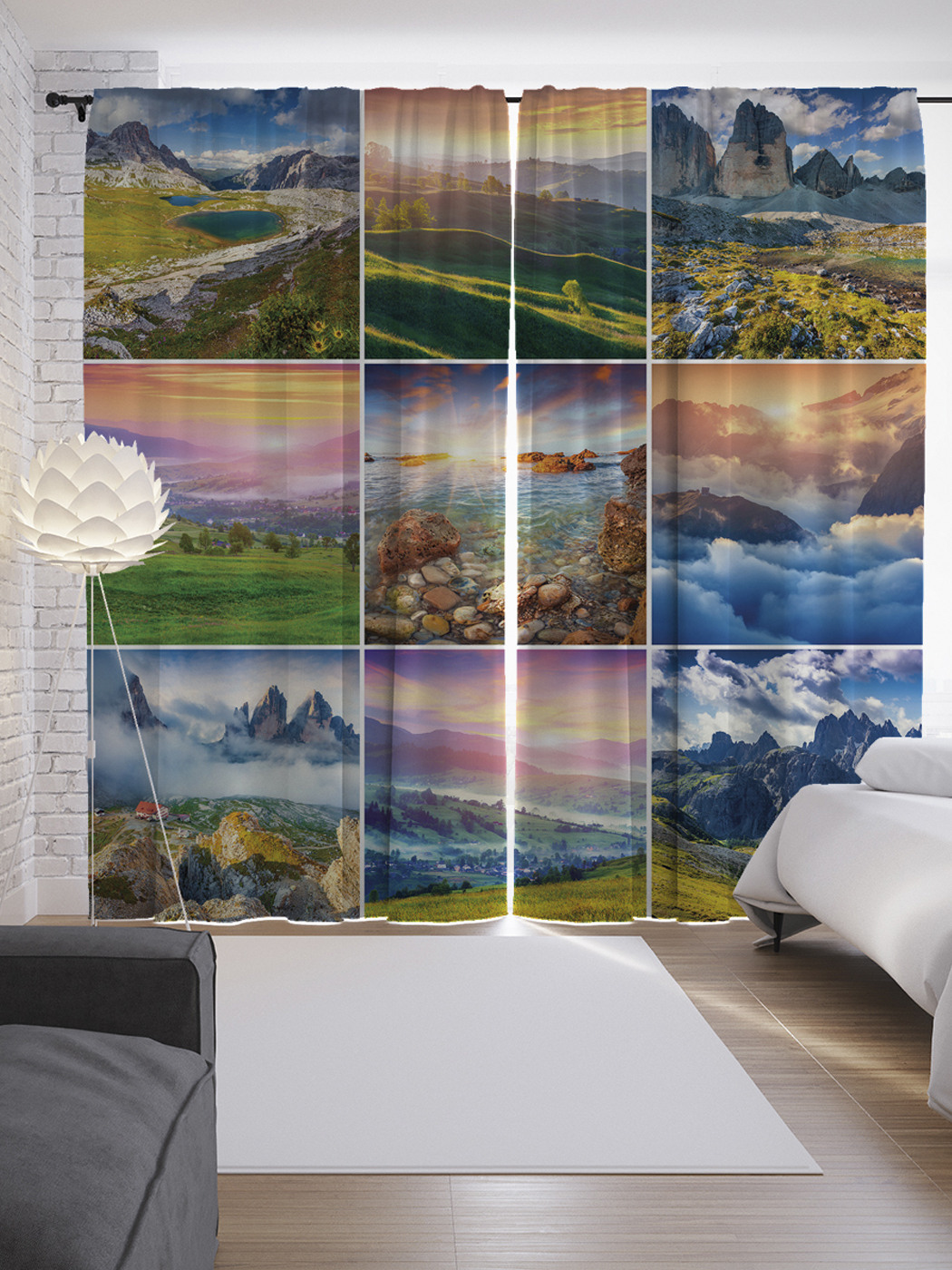 

Шторы JoyArty с фотопечатью "Природный коллаж" из сатена, 290х265 см, Природный коллаж