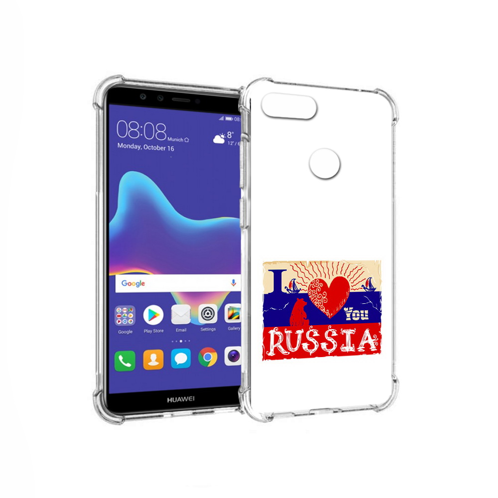 

Чехол MyPads Tocco для Huawei Enjoy 8 Plus Люблю Россию (PT108787.33.112), Прозрачный, Tocco