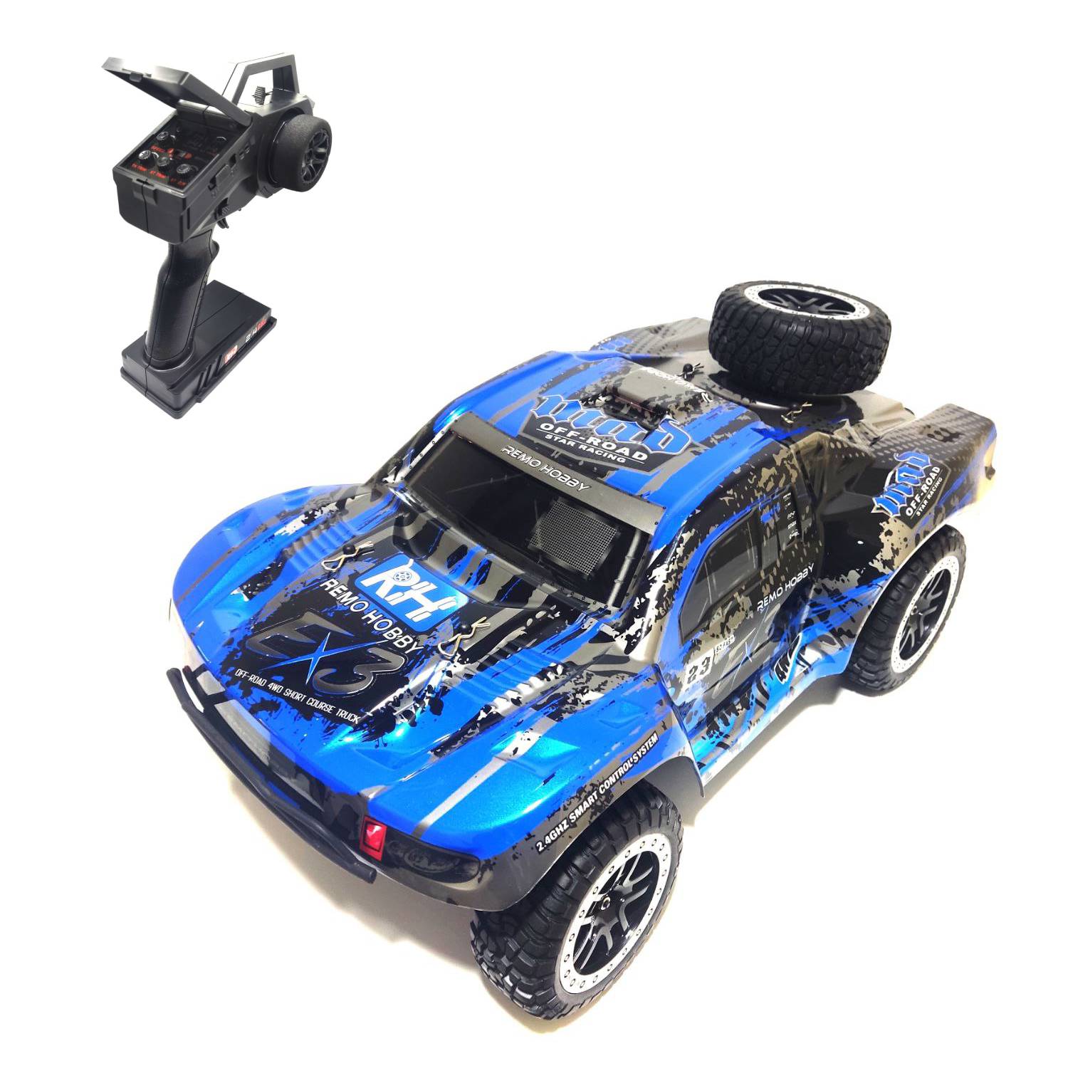 Радиоуправляемый шорт-корс Remo Hobby EX3 UPGRADE 4WD 1 10 24G - RH10EX3TOP-UPG передние амортизаторы повышенной прочности для шорт корса 2шт алюминий