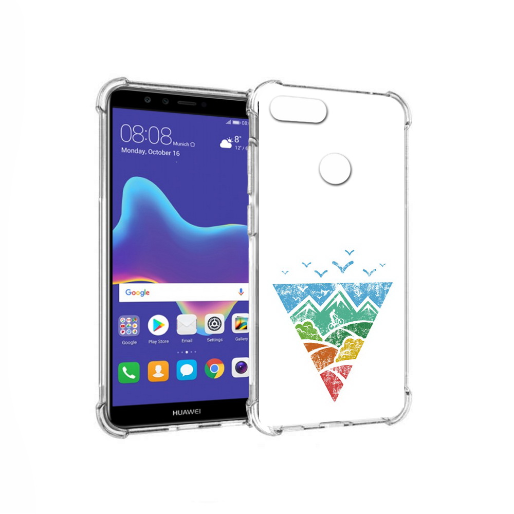 Чехол MyPads Tocco для Huawei Enjoy 8 Plus Лес земля море чайки (PT108787.33.105)