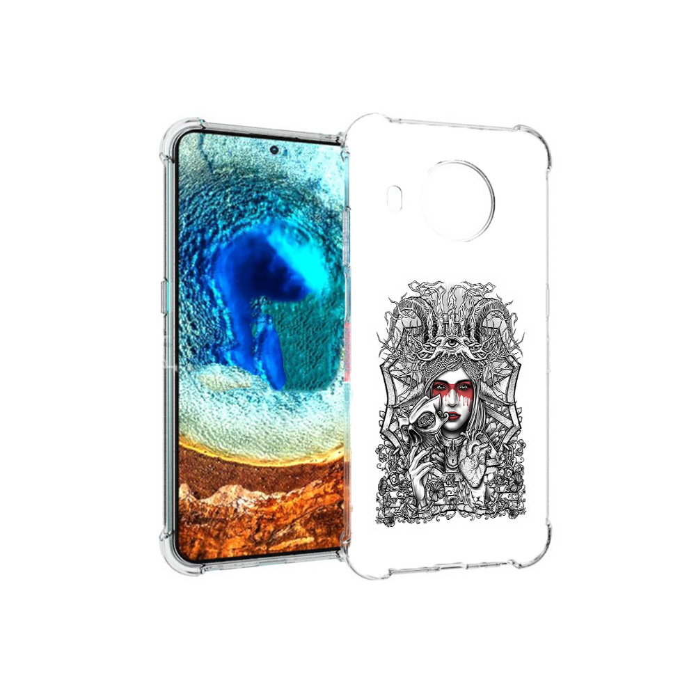 

Чехол MyPads Tocco для Nokia X20 грусная девушка (PT159436.101.302), Прозрачный, Tocco