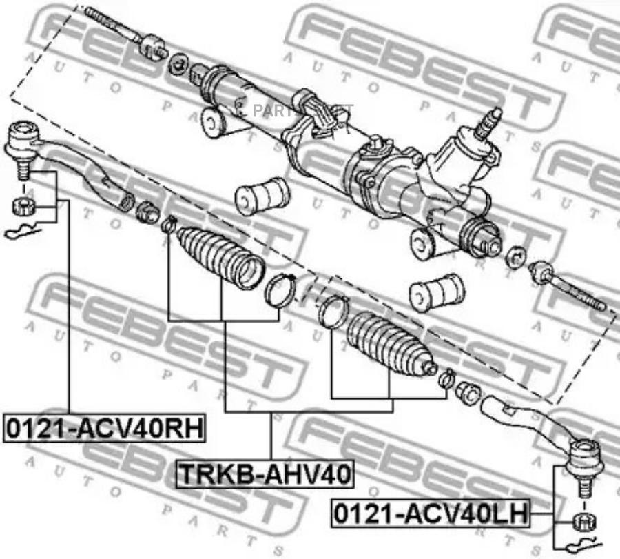 

Пыльник рулевой рейки febest trkb-ahv40