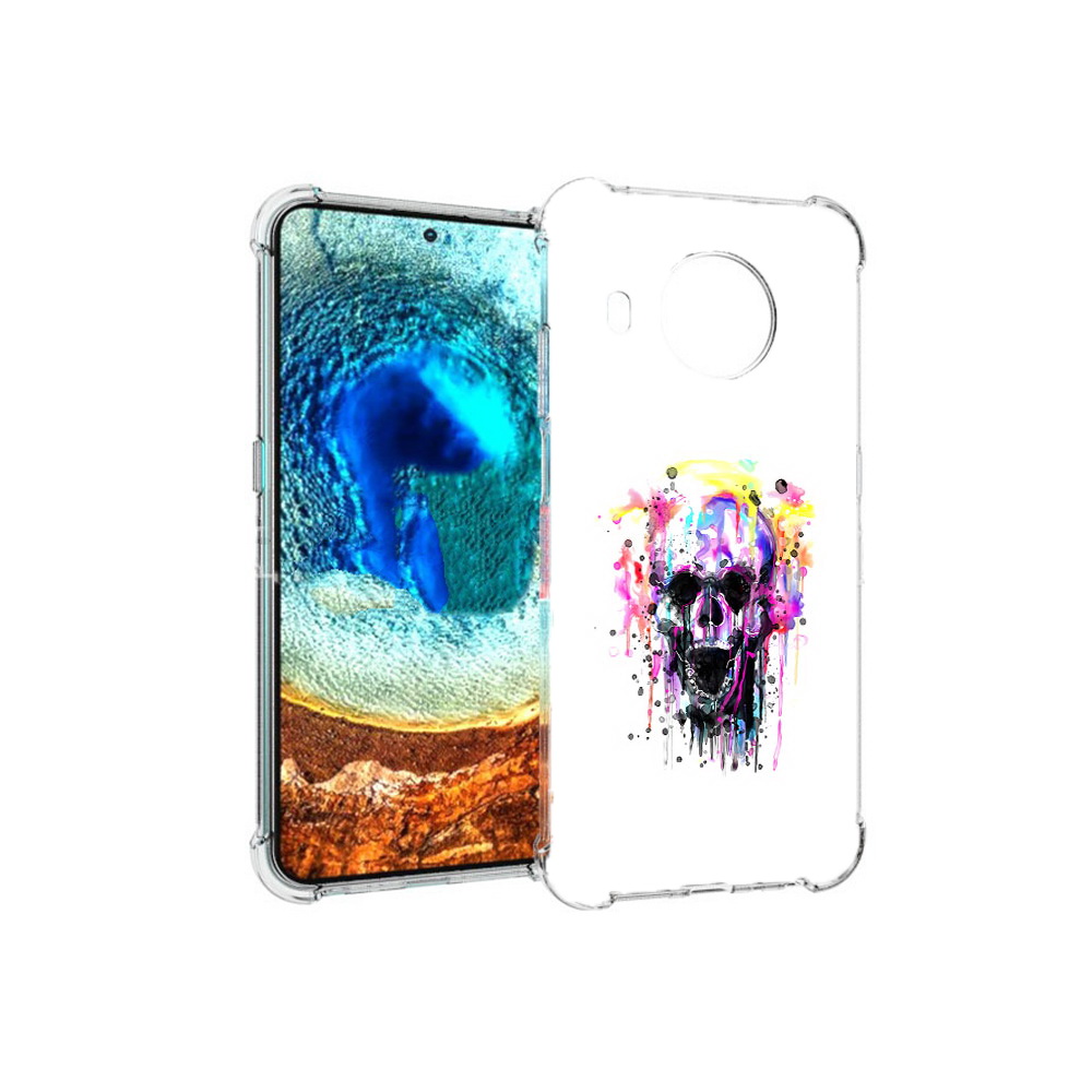 

Чехол MyPads Tocco для Nokia X20 граффити череп (PT159436.101.298), Прозрачный, Tocco