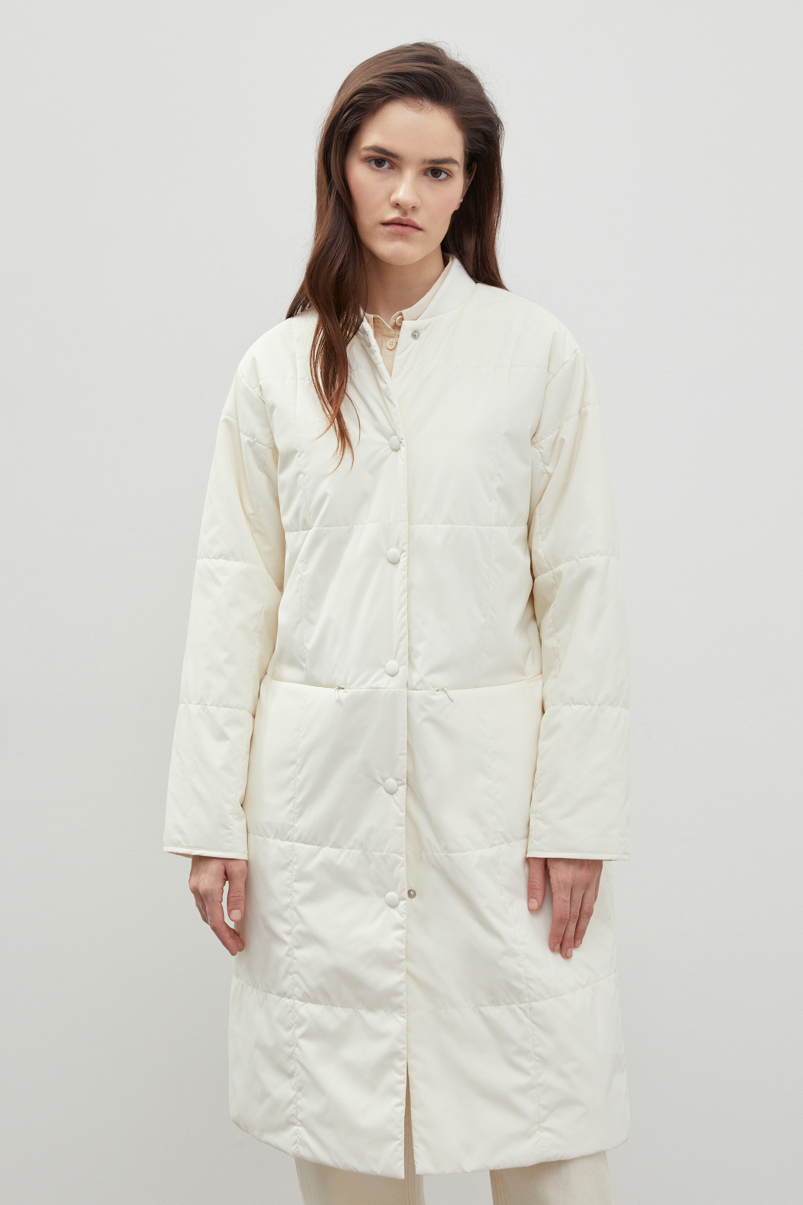 

Пальто женское Finn Flare FBD11031 белое S, Белый, FBD11031