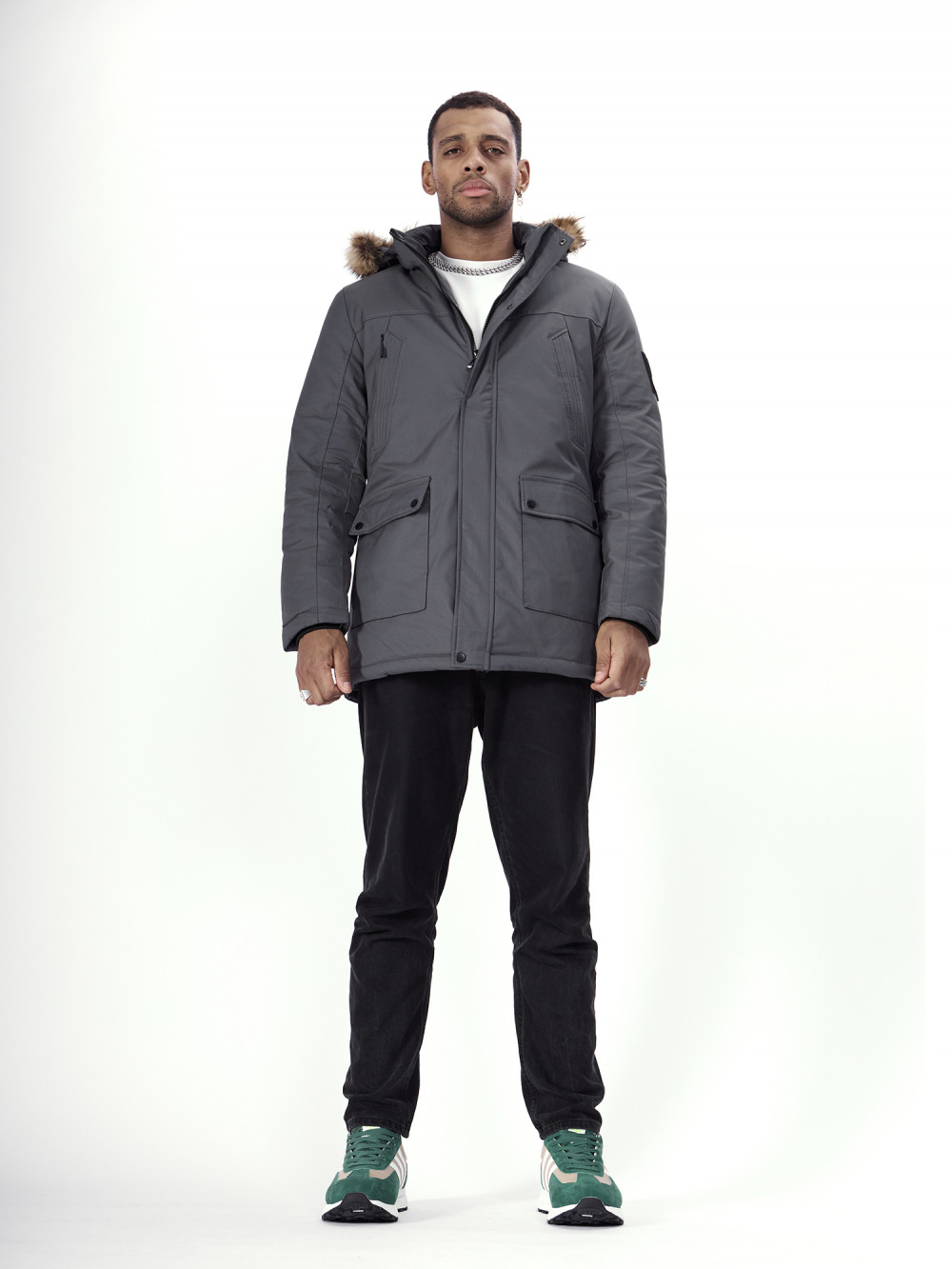 

Парка мужская MTFORCE 22205 серая M, Серый, 22205