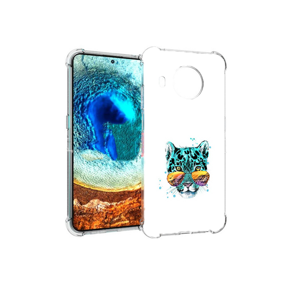 

Чехол MyPads Tocco для Nokia X20 голубой лео (PT159436.101.294), Прозрачный, Tocco
