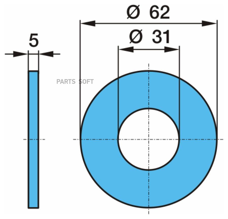 03.320.34.51.0_шайба пальца рессоры ! (м) 31x62x5\BPW
