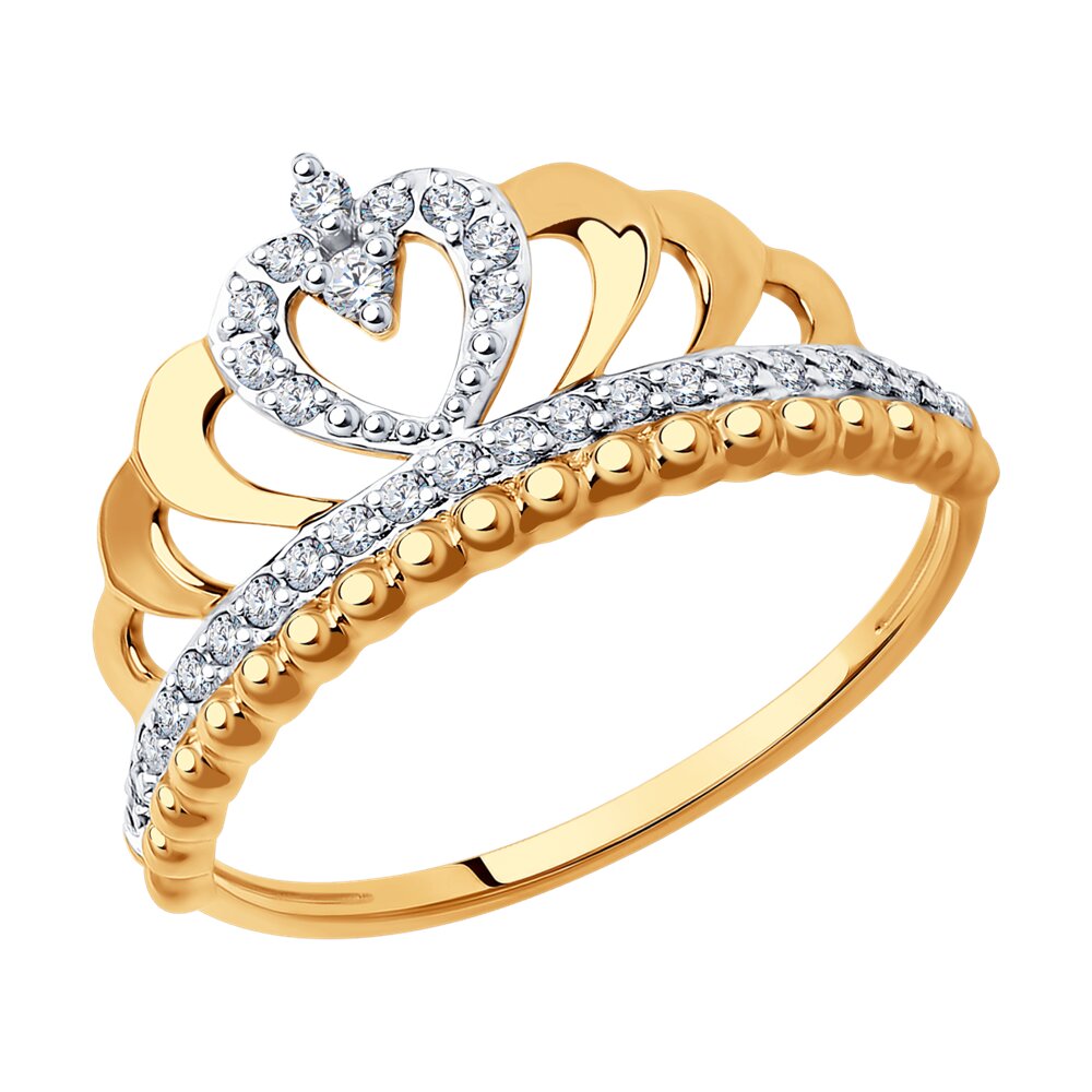 

Кольцо из красного золота с фианитом SOKOLOV 019084 р. 18, 019084