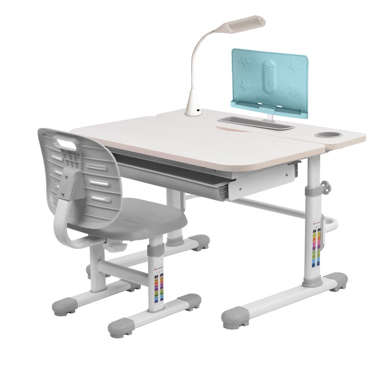 

Растущая парта и стул FunDesk Littonia Grey-w + лампа 222738, Littonia