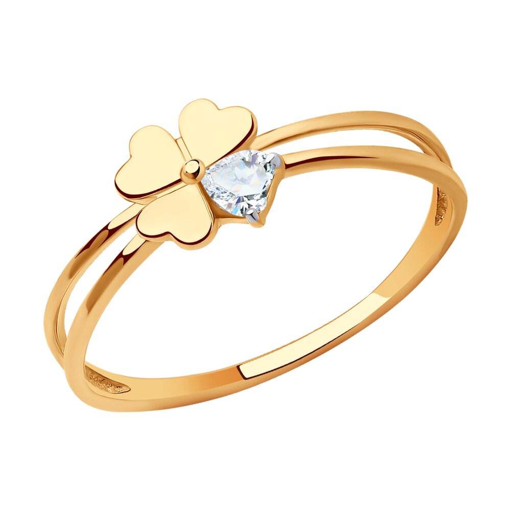 

Кольцо из золота р.  SOKOLOV 019069, фианит, 019069