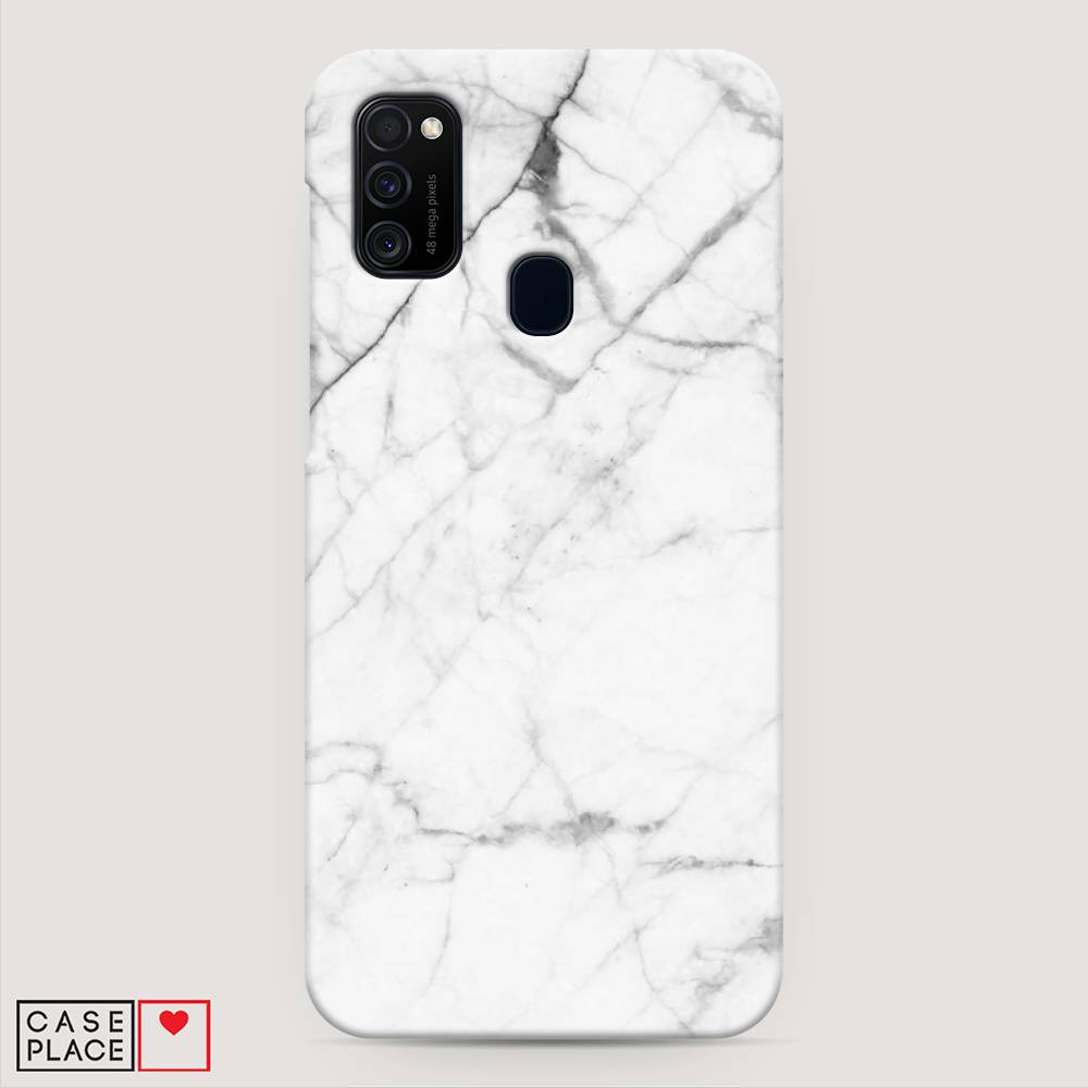 фото Пластиковый чехол "светлый мрамор" на samsung galaxy m30s awog