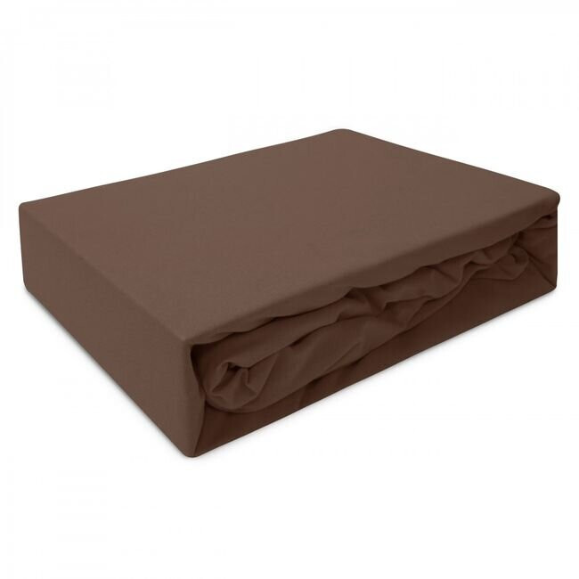 

Простыня на резинке Melange collection шоколадная 200x200x20