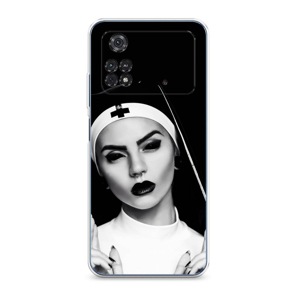 

Чехол Awog на Poco M4 Pro 4G "Черная монашка", Разноцветный, 313050-9