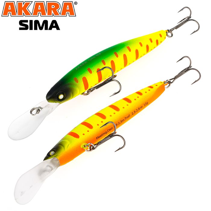 

Воблер Akara Sima 90F 12 гр 3/7 oz 3,5 in A161, Разноцветный, Sima