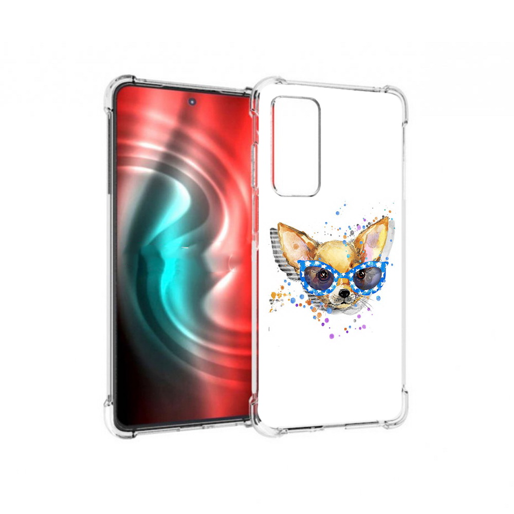 

Чехол MyPads Tocco для Motorola 20 чихуа-хуа в очках (PT227072.363.691), Прозрачный, Tocco