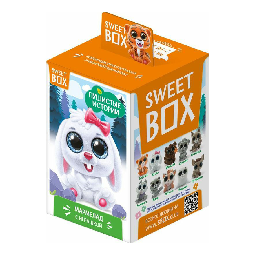 

Мармелад Sweet Box жевательный со вкусом апельсина, яблока, клубники, персика, манго 10 г
