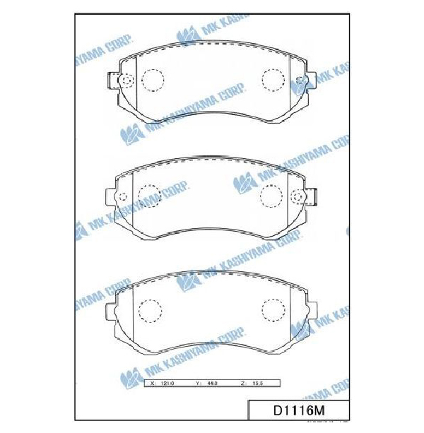 D1116M-01_=317 12=Y01-277WK !колодки дисковые п. Nissan Almera 1.4i-2.0D 96>