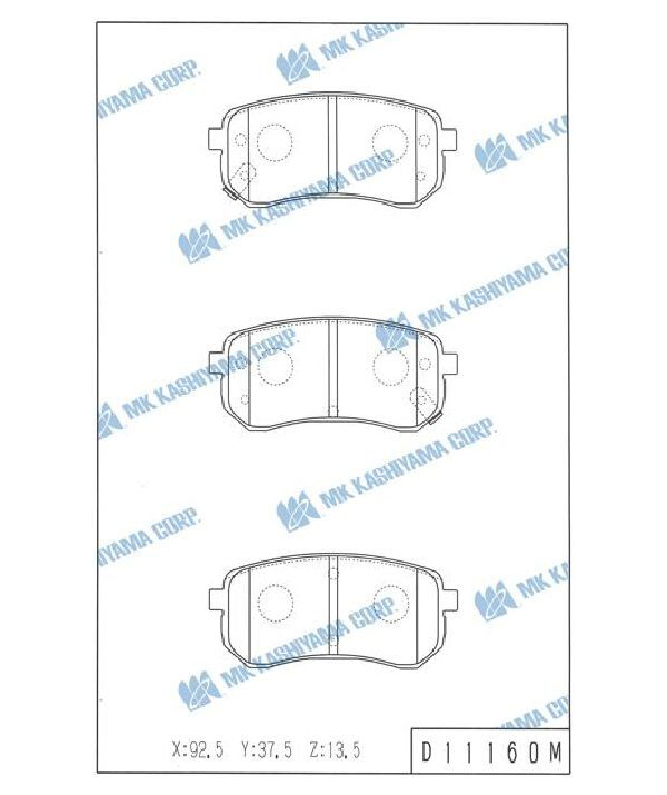 D11160M-01_=1135 02=FDB1902 [5830207A00] !колодки дисковые з. KIA Picanto 1.1i 04>