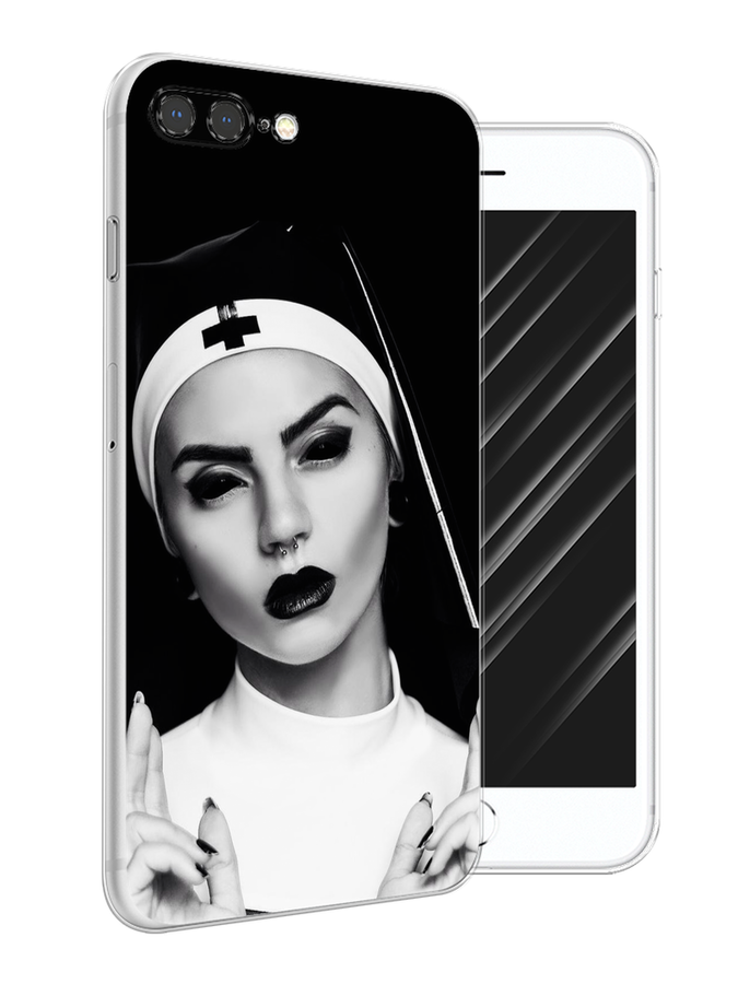 

Чехол Awog на Apple iPhone 7 Plus / Айфон 7 Plus "Черная монашка", Разноцветный, 10750-9