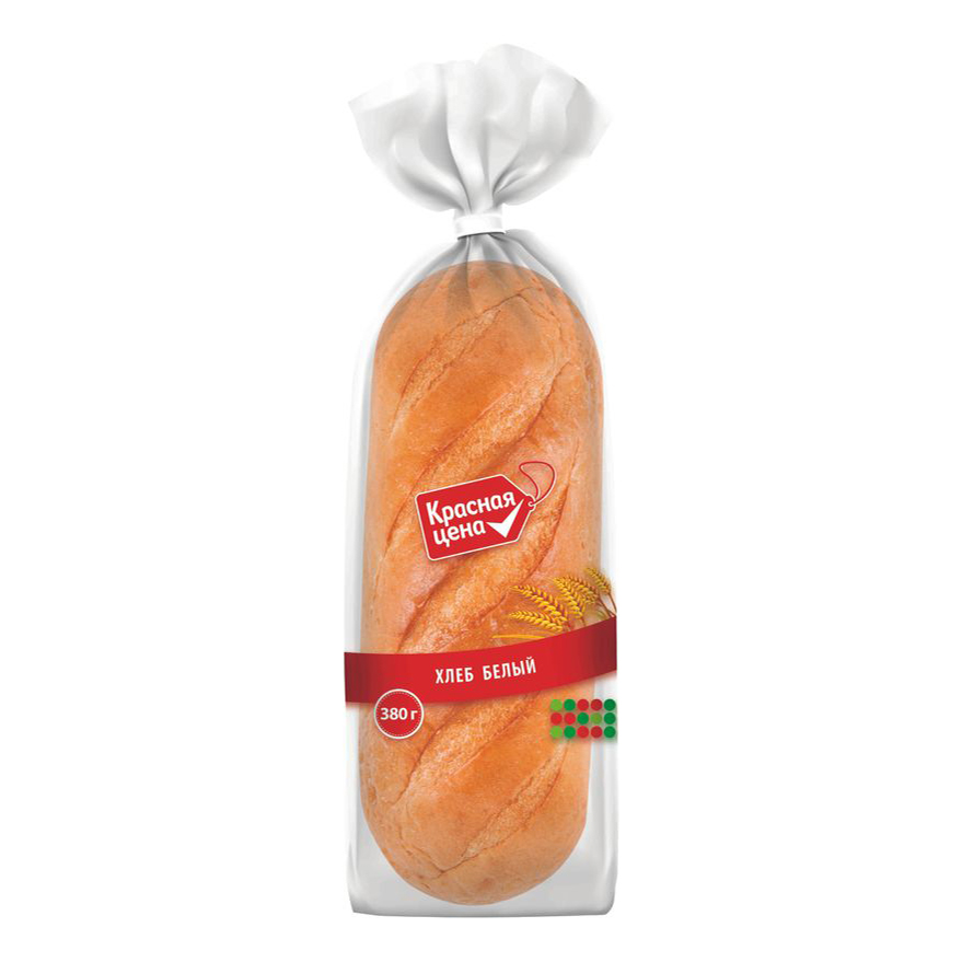 Хлеб Красная цена Белый пшеничный 380 г