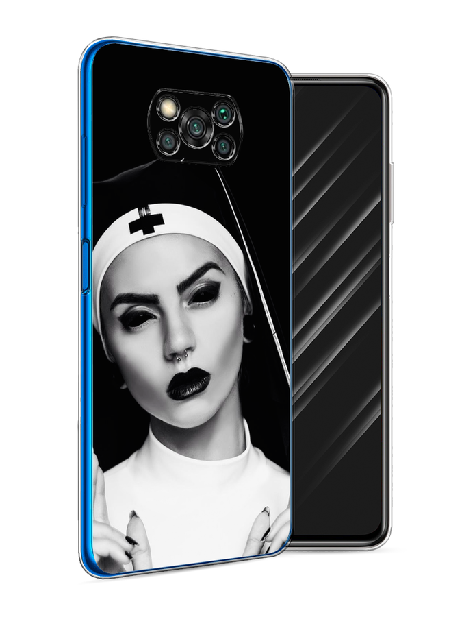 

Чехол Awog на Poco X3 NFC "Черная монашка", Разноцветный, 39250-9