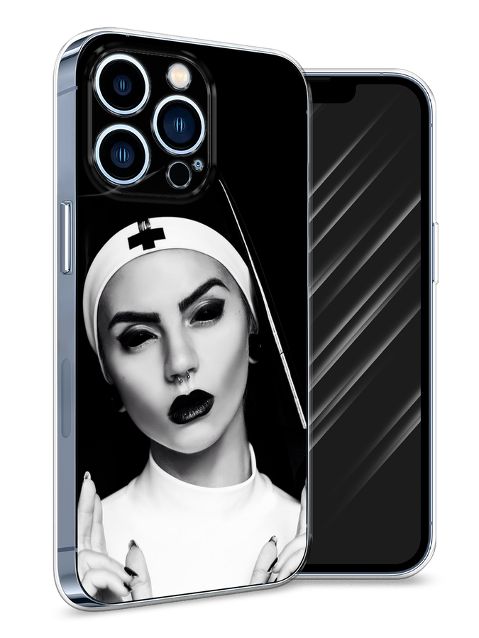 

Чехол Awog на Apple iPhone 13 Pro / Айфон 13 Pro "Черная монашка", Разноцветный, 14350-9