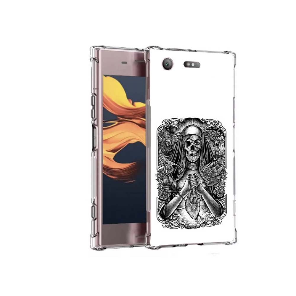 

Чехол MyPads Tocco для Sony Xperia XZ1 Compact скелет с сердцем (PT91855.237.603), Прозрачный, Tocco