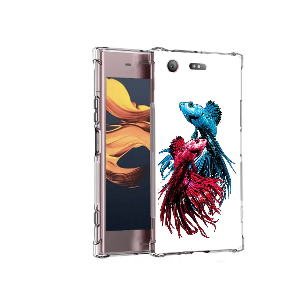 

Чехол MyPads Tocco для Sony Xperia XZ1 Compact рыбы петушки (PT91855.237.592), Прозрачный, Tocco