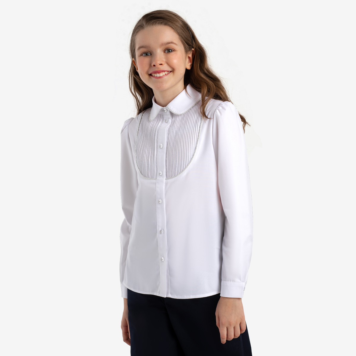 

Блузка детская Kapika MJGCB12, белый, 128, MJGCB12