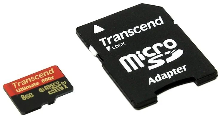 Карта памяти Transcend Micro SDHC 8Гб HDTP340EK3СA (TS8GUSDC10)